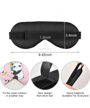 Haskirky Light Blocking Eye Mask - Breathable & Adjustable for Adults - Ideal for Travel, Meditation, Office, and Deep Sleep - Kawaii Panda Bear Design - Buy Online on GoSupps.com