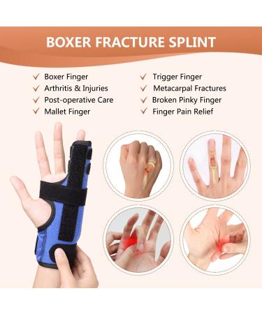 Pinky Finger Splint - Adjustable Hand Brace for Boxer's Fracture & Arthritis Pain Relief - Fits Left or Right Hand - Size S/M - Buy Online on GoSupps.com