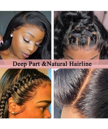 Maxine Hair 10A Brazilian Remy Human Hair 13x6 HD Lace Front Wig for Black Women - 30 Straight Wig 180% Density - Adjustable Straps - Natural Color - Buy Online on GoSupps.com