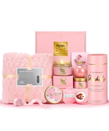 Birthday Gifts for Women Rose Relaxing SPA Gift Baskets Self Care Gifts kits Get Well Soon Gift Baskets Christmas Gifts Baskets Same Day Spa Gift Spa Day kit for Women Mom Wife Sister Girlfriend Her