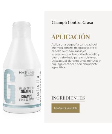 Salerm Greasy Control Hair Lab - 300ml Seborregulatory Shampoo Controls Excess Oil & Cleans Scalp - Paraben-Free - Buy Online on GoSupps.com