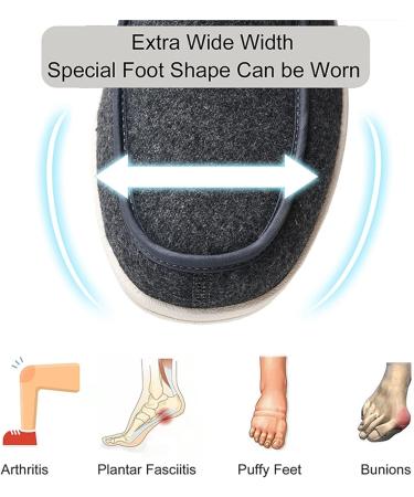 Orthopedic Diabetic Shoes with Memory Foam for Arthritis and Swollen Feet - Blue, Size 46 - Buy Online on GoSupps.com