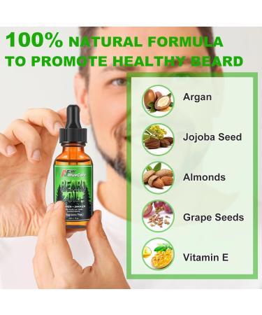 Beard Care Kit for Men | Premium Beard Oil Balm Comb & Scissors | Best Grooming & Trimming Gift for Dad Husband Boyfriend - Buy Online on GoSupps.com