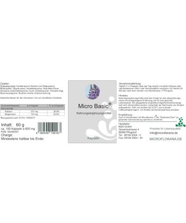  Microflorana Micro Basic - Prebiotic - Food Bacteria - 100 capsules - Buy Online on GoSupps.com
