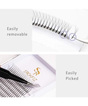SRCKFIZ 3D Volume Eyelash Extensions C D Curl 9mm - 0.10mm Thickness | Long Stem Premade Fans for Professional Use - Buy Online on GoSupps.com
