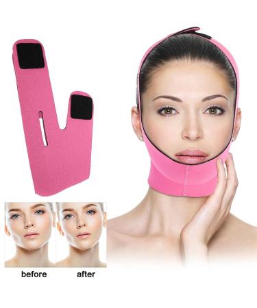 Face Slimming Bandage Belt for Double Chin Reduction - Pink - Buy Online on GoSupps.com