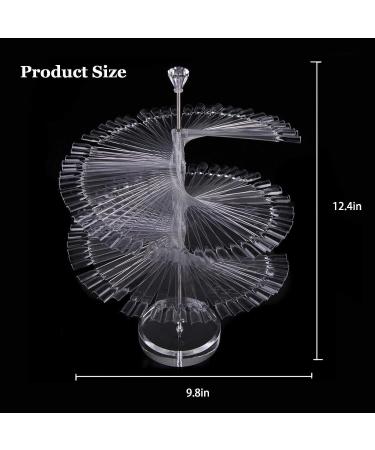 AREMOD 120Pcs Clear Nail Art Color Chart Display Stand for Salon Polish Gel Show - Buy Online on GoSupps.com
