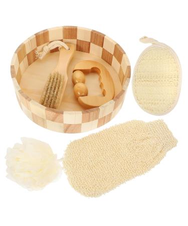 FRCOLOR 3-Piece Bath Set - Exfoliating Sponge & Shower Tools for Women's Self-Care & Relaxation - Buy Online on GoSupps.com