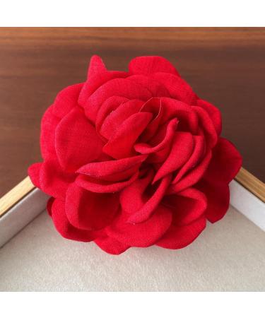 Rose Claw Clip | Rose Brooch Floral Hairpin Floral Hair Clips Non Slip Strong Hold Blooming Rose Claws Clips for Thin Hair and Thick Hair 9cm - Buy Online on GoSupps.com