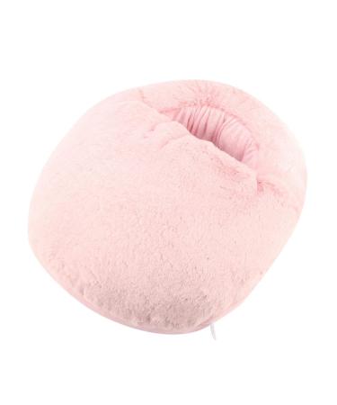 Joyzan foot warmer electric heating pillow portable USB footwood cordless heated foot warmer for winter at home office heating slippers shoes pink