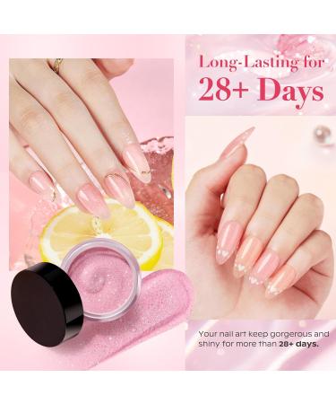 AZUREBEAUTY Dip Powder Nail Kit 6 Colors Jelly Pink Nude & Hot Pink | French Nail Art DIY Set | No Lamp Needed | Perfect Mother s Day Gift - Buy Online on GoSupps.com