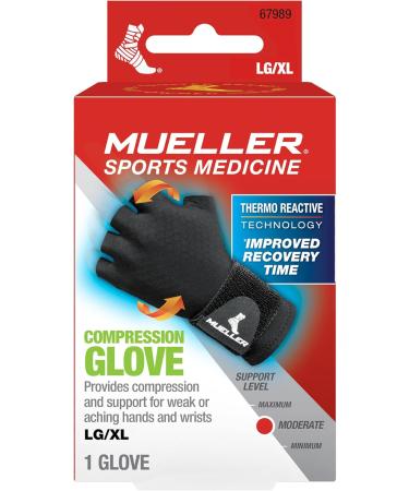 MUELLER Sports Medicine Reversible Compression Glove for Men & Women S/M - Black | Best International Shipping - Buy Online on GoSupps.com