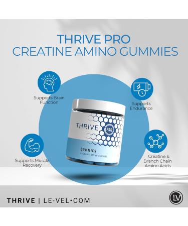 Le-Vel Thrive PRO Gummies - Creatine Nutritional Supplement Gummies 60 Count - Supports Brain Function Muscle Recovery Endurance 30 Servings - Buy Online on GoSupps.com