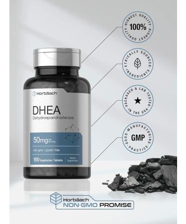 Horbäach DHEA 50mg - 150 Vegetrian Tablets  - Buy Online on GoSupps.com