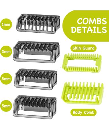 Leogony 6PCS Double-Sided Attachments with Facial and Body Guide Comb for Philips One Blade Trimmer - Buy Online on GoSupps.com
