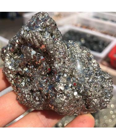 for 1pc 200-600g Natural Iron Pyrite Cluster Crystal Stone Rough Display Specimen Minerals Natural Quartz Crystals Decoration Piedras decorativas para el hogar (Size : 300-400g)