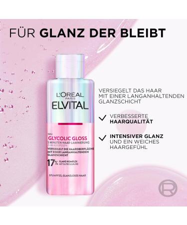 L'Or al Paris Elvital Glycolic Gloss Bundle | Shampoo Rinse & 5-Minute Hair Lamination for Shine & Quality - International Shipping Available - Buy Online on GoSupps.com