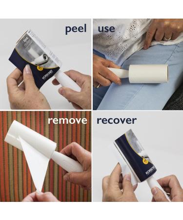 Korbond Mini & Full Size Lint Roller Bundle - Pet Hair Remover Rollers - 30 Sheet Mini + 49 Sheet Full Size - Buy Online on GoSupps.com