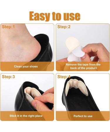 4 Pairs Foam Heel Pads | Comfort Inserts for Loose Shoes & High Heels | Anti-Slip Cushions for Men & Women - Blister Protection - Buy Online on GoSupps.com