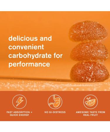 Skratch Labs Energy Chews - Vegan Gluten Free Energy Gummies for Running Cycling & Sports | Orange (10 Pack) - Energy Gel Alternative - Buy Online on GoSupps.com