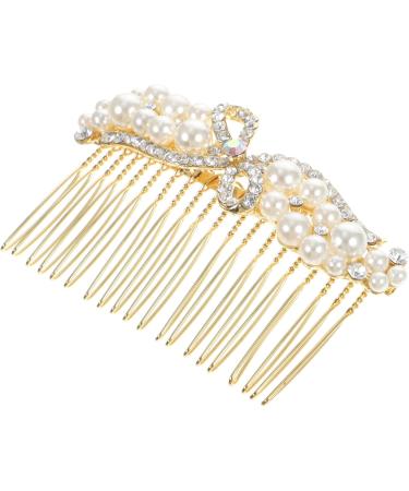 FRCOLOR Rhinestone Bow Tie alloy rhinestone leaf hear clips bridal headpiece floral fork rhinestone combs pearl clips for bride hairpiece Accessories rhinestones Girls Hair Accessories - Buy Online on GoSupps.com
