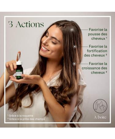 LUX OL - Growth & Strengthening Drink - Food Supplement - Arugula Horsetail Zinc Copper Vitamin B8 B6 - Made in France - Hair Program 1 Month - 2 ml/Day - Buy Online on GoSupps.com