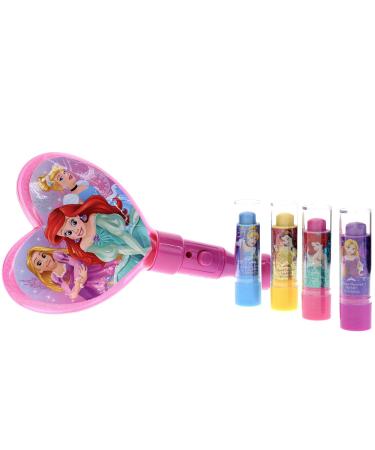 Townley Girl Disney Princess Sparkly Lip Balm 4-Pack with Light Up Mirror - Buy Online on GoSupps.com
