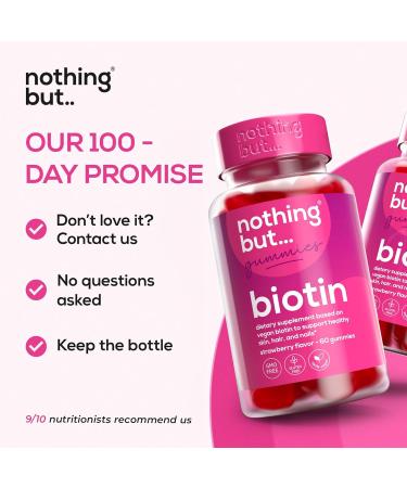 Premium Biotin Gummies for Hair Growth 5100 mcg - Hair Skin and Nails Vitamins with Folic Acid, Vitamins A, C, E & D - 60 Gummies - Buy Online on GoSupps.com