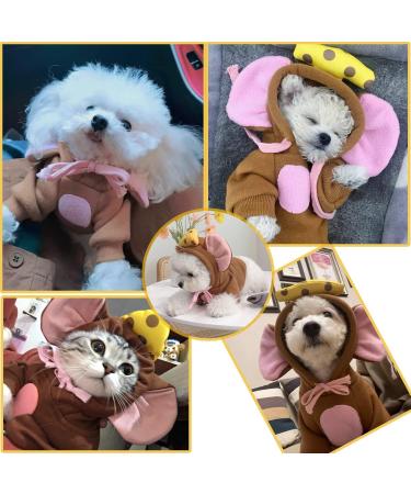Pet Hoodie for Small & Medium Dogs & Cats - Cozy Animal Shape Sweatshirt | X-Small Available - Perfect for Winter | International Shipping - Buy Online on GoSupps.com