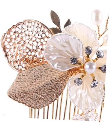 FRCOLOR 1PC Hair Comb Clip Wedding Hair Comb Women Hair Accessory Bridal Hair Comb Crystal Rhinestone Hair Pin Bridal Comb crystal hair comb Bride Insert Comb Miss hair accessories leaf - Buy Online on GoSupps.com