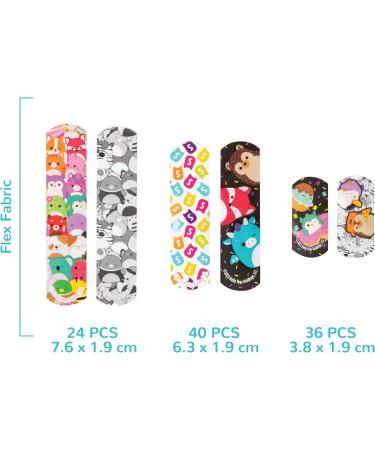 Squishmallow Bandage Kit - Cute Latex-Free Bandaids for Kids & Infants Assorted Pack with Travel Tin - 100CT - Buy Online on GoSupps.com