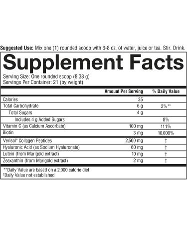 Youtheory Beauty Powder - Citrus Flavor | 21 Servings | Enhance Skin & Hair - Buy Online on GoSupps.com