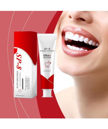 Pruojhw Probiotic Toothpaste Probiotic Whitening Toothpaste 120g Teeth Stain Remover Refreshes Bad Breath Wellness Toothpaste for Healthy Gums - Buy Online on GoSupps.com