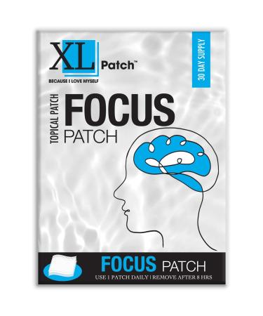 XLPatch Focus Patch Topical Patch - Brain Booster, Improves Memory and Enhances Focus, 30 Day Supply 30 Count (Pack of 1)