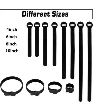 HAVE ME TD Reusable Cable Ties - 4+6+8+10inch - Black - 150PCS - Buy Online on GoSupps.com