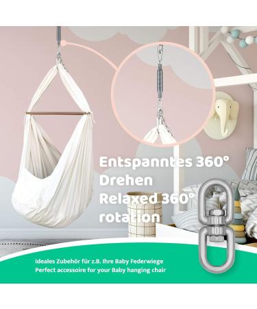 Everlar Stainless Steel Rotating Vertebrae - 5mm 300kg Capacity | Secure & Comfortable Mounting for Punching Bags Swivel Grills & Sling Trainers - High-Strength Weather-Resistant Design - Buy Online on GoSupps.com