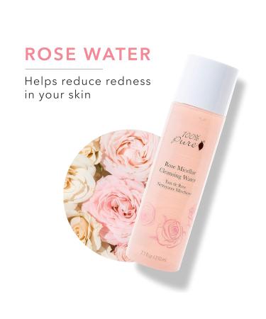 100% Pure Rose Micellar Cleansing Water | Hydrating Makeup Remover & Natural Skin Care for All Skin Types - 7.1 Fl Oz - Buy Online on GoSupps.com