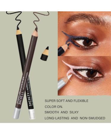  KARLOR Set of 6 eyeliner pencils black white nude brown blue green multi-functional waterproof long-lasting very fine - Buy Online on GoSupps.com
