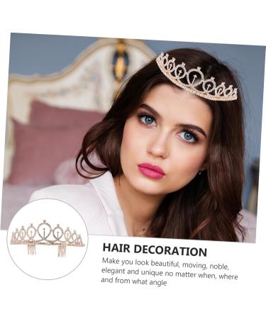 MAGICLULU 3 Sets Party Decoration Scrunchies Wedding Headpiece Bride Happy Birthday Sash Crown Party Decorative Crown Headband Gold Ceremonial Belt Alloy Material - Buy Online on GoSupps.com