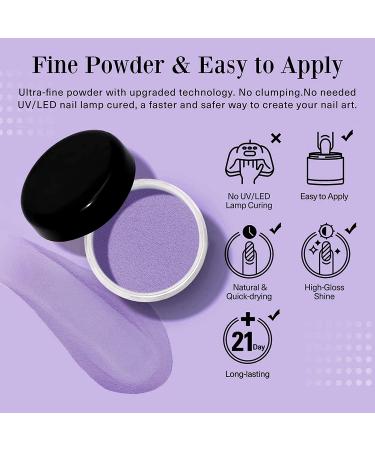 28g Light Violet Sky Dipping Powder - No Lamp Cure, Gel Nail Like Finish - No.64 HJ-DP-28g - Buy Online on GoSupps.com