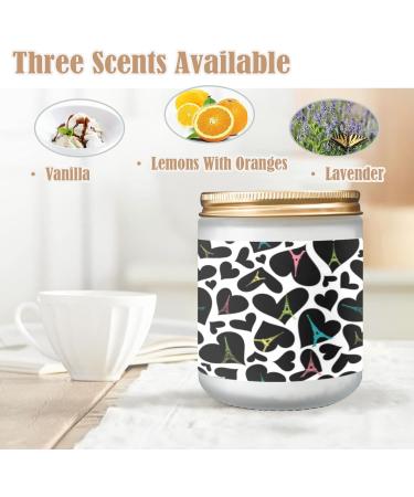 Vanilla Scented Candles - Aromatherapy Jar Candles | 7 oz Long Lasting Gift Set for Women - Perfect Birthday Gifts | Eifel Tower Paris & Black Hearts - Buy Online on GoSupps.com