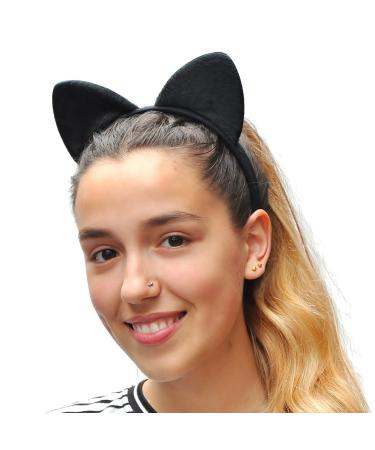 Shop Chelsea Jones Black Soft Fabric Cat Ears Headband - Stylish & Comfortable Hairband for All Occasions | Fast International Shipping - Buy Online on GoSupps.com