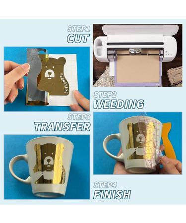 Mirror Gold Permanent Vinyl Roll 12x6FT - Lya Vinyl Metallic Outdoor Adhesive for Cricut, Home Decor, Party, Mug, Window - Metallic Gold - Buy Online on GoSupps.com