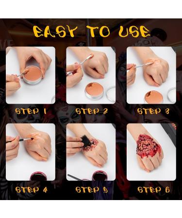 Special Effects SFX Makeup Kit - Bruise Face & Body Palette Scar Wax Fake Blood Spray & Sponges for Halloween Cosplay - Buy Online on GoSupps.com