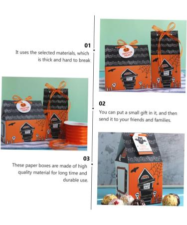 jojofuny 50pcs Box Halloween House Packing Box Halloween Cake Case Dessert Biscuit Box Child 16.5X8.5X8.5CM Assorted Color - Buy Online on GoSupps.com