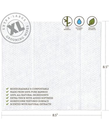 Biodegradable Dog Wipes | Grooming Pet Wipes for Dogs | 60 count | Hypoallergenic & Deodorizing | Natural Extracts | Fragrance-Free | Supports Rescues - Buy Online on GoSupps.com