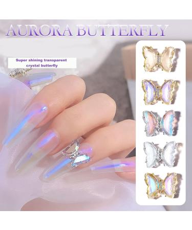 SANWOOD Shiny Butterfly Nail Ornament | 3D Crystal Colorful Foil Paint Decorations for DIY Manicure Nail Art #04 - International Shipping Available - Buy Online on GoSupps.com
