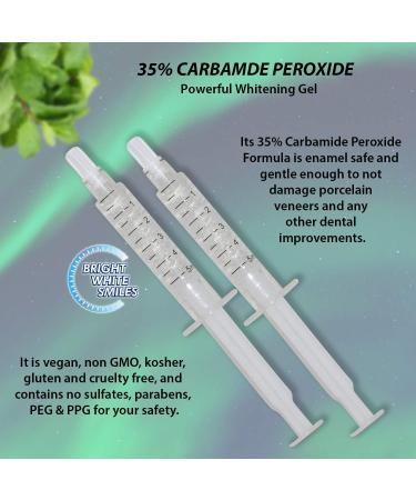 Teeth Whitening Kit with LED Light | 2X 5ml 35% Carbamide Peroxide Gel | Comfort Fit Tray & Case | Professional Results | Home Whitening System - Buy Online on GoSupps.com