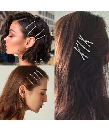 20 PCS Rhinestone Bobby Pins - Silver Crystal Hair Clips for Women and Dancers - Buy Online on GoSupps.com