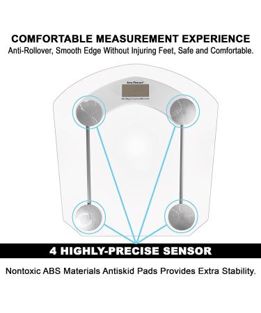Accu-Measure Digital Scale - Accurate & Precise Bathroom/Home Scale - Track Progress Easily - Up to 400 Pounds - Buy Online on GoSupps.com